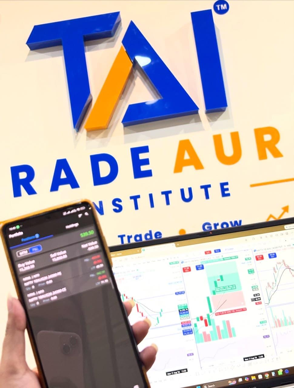 TradeAura students engaged in live trading practice during a market session