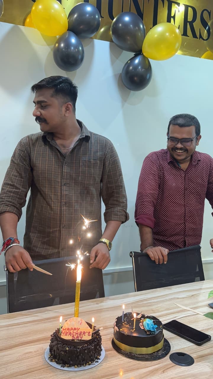 Students and mentors enjoying Teacher's Day festivities at TradeAura Institute